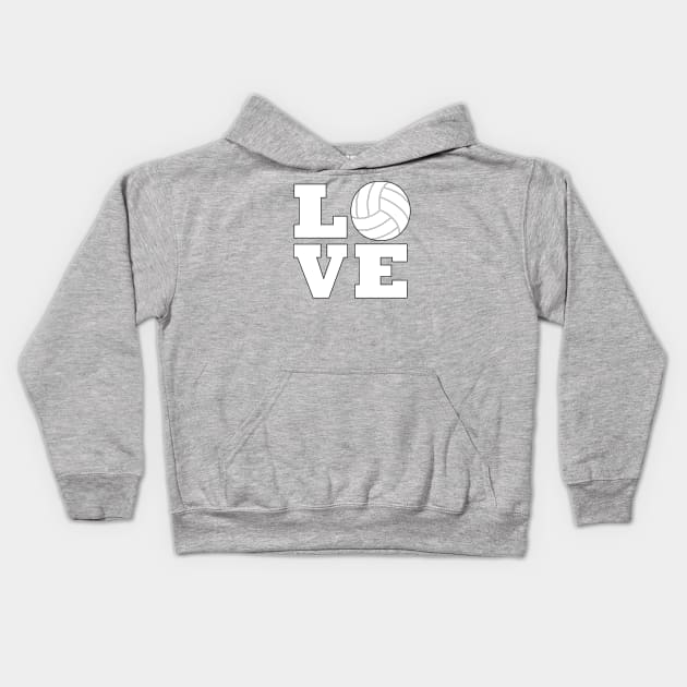 LOVE Volleyball Player, Coach or Fan Sports Kids Hoodie by Sports Stars ⭐⭐⭐⭐⭐